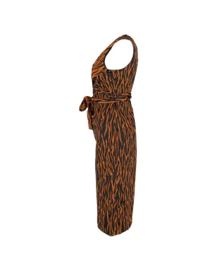 Diane Von Furstenberg Vintage ノースリーブ・ラップ・ミディドレス - サムネイル3