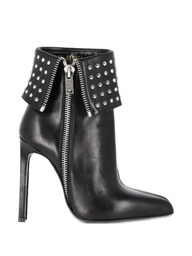 Saint Laurent Pre-Owned Saint Laurent Pre-Owned スタッズヒール アンクルブーツの商品画像