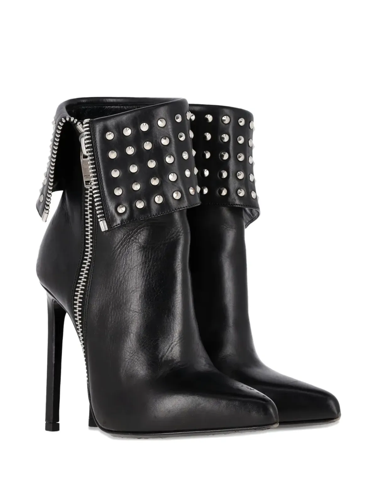 Saint Laurent Pre-Owned スタッズヒール アンクルブーツ - 画像2
