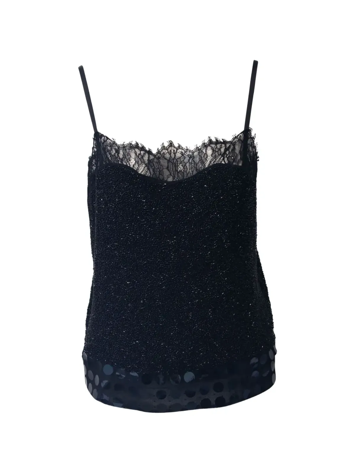 Diane Von Furstenberg Vintage レースの煌めきトップ - 画像1