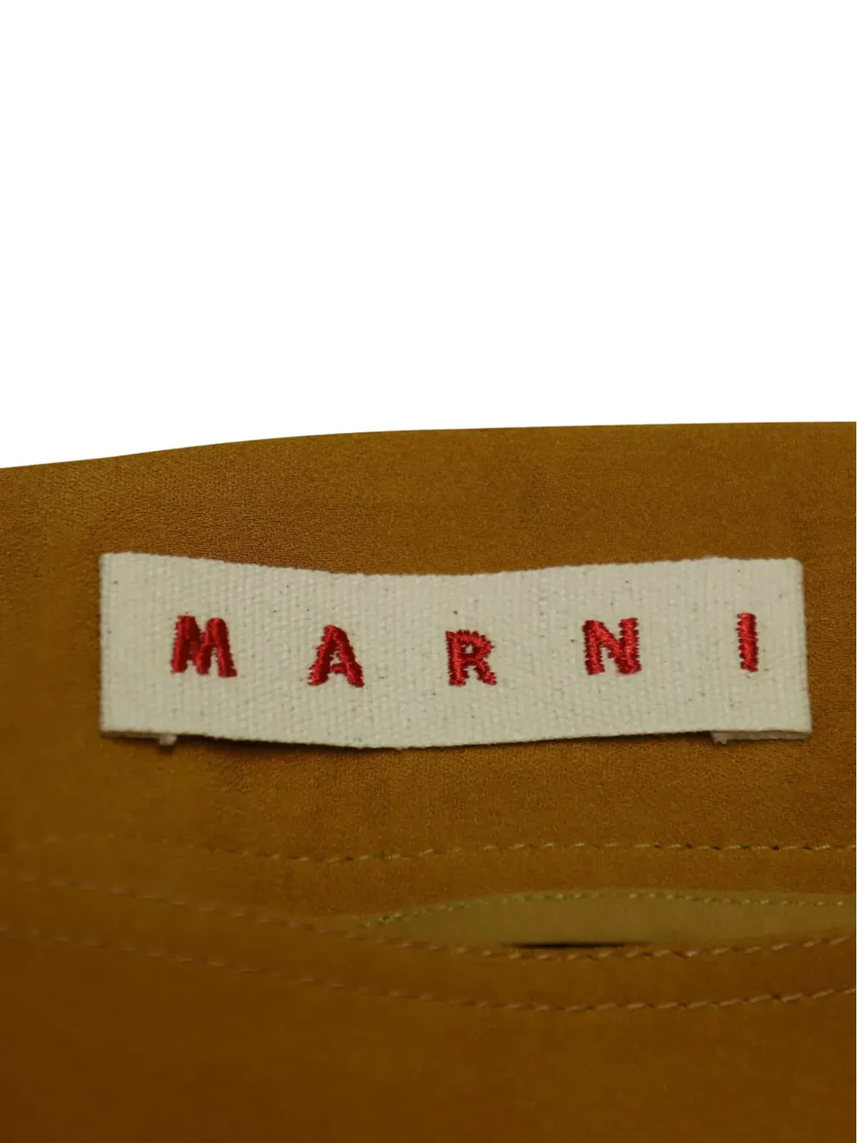 Marni Pre-Owned アシンメトリードレープスカート（ブラウン） - 画像3