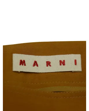 Marni Pre-Owned アシンメトリードレープスカート（ブラウン） - サムネイル3
