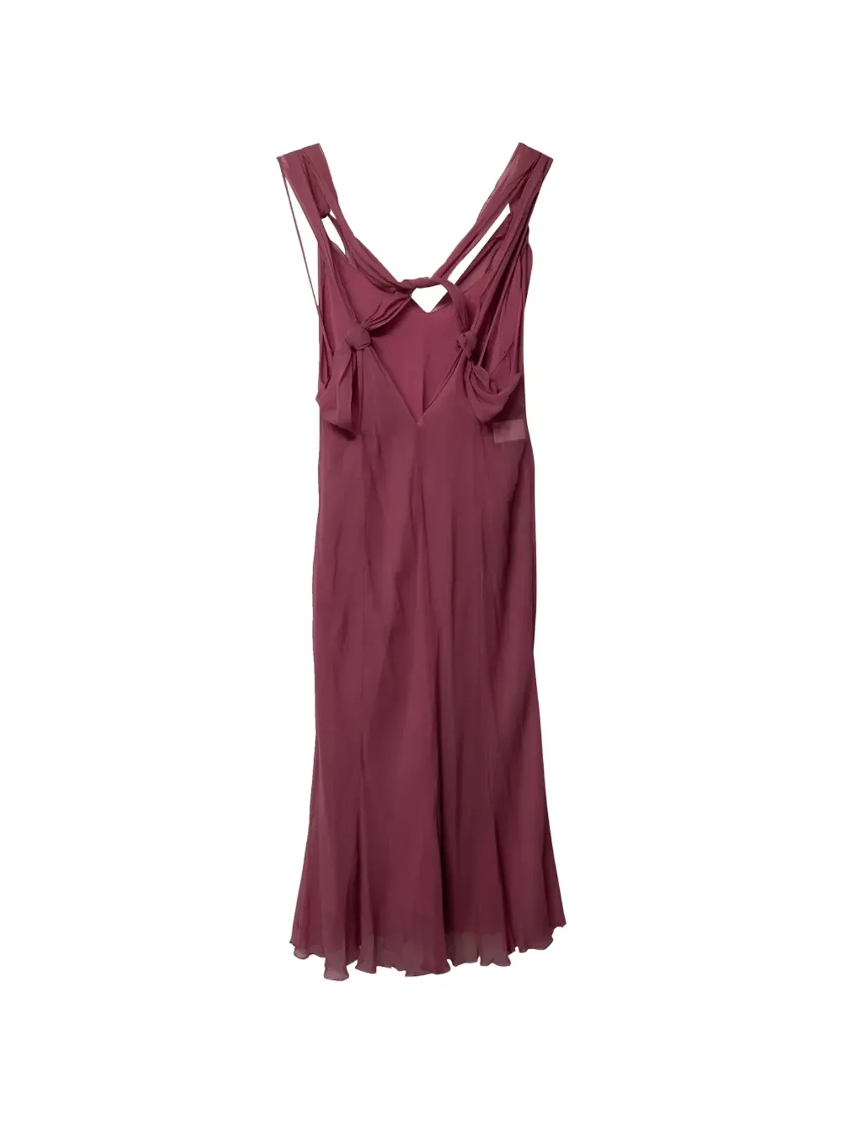 Alberta Ferretti Vintage シルクミニドレス レッド - 画像2