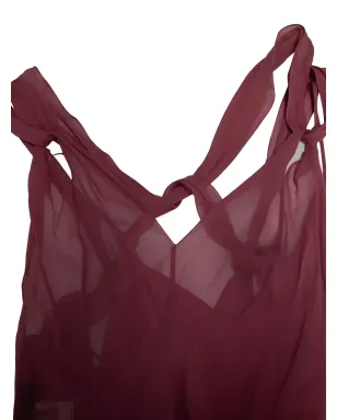 Alberta Ferretti Vintage シルクミニドレス レッド - サムネイル4