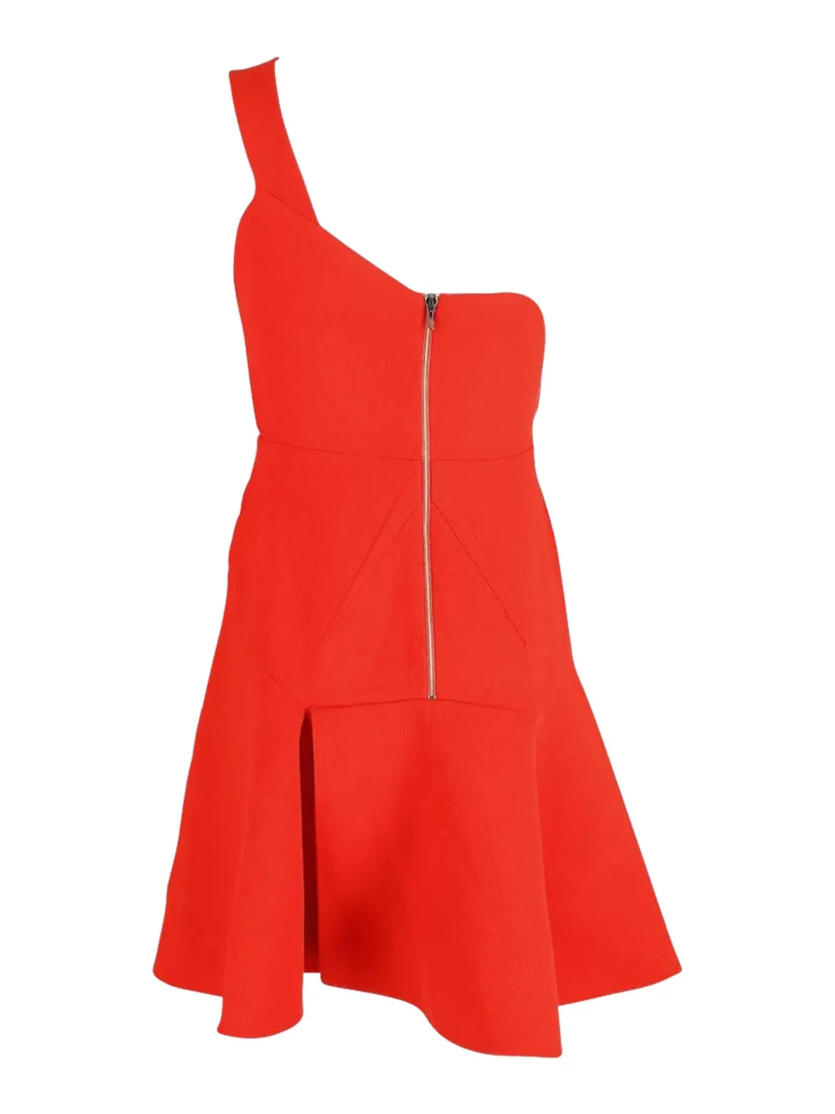 Rm By Roland Mouret one-strap ruffled mini dress - Orange - 画像2