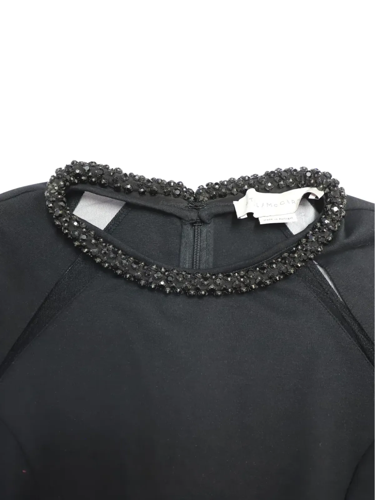 Stella McCartney ビンテージ 装飾カラー付きミディドレス ブラック - 画像4