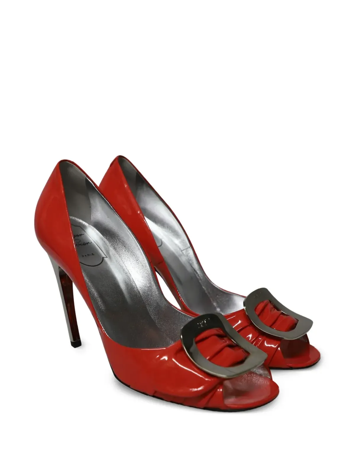Roger Vivier Vintage Spuntata Gigi buckle leather pumps - Red - 画像2