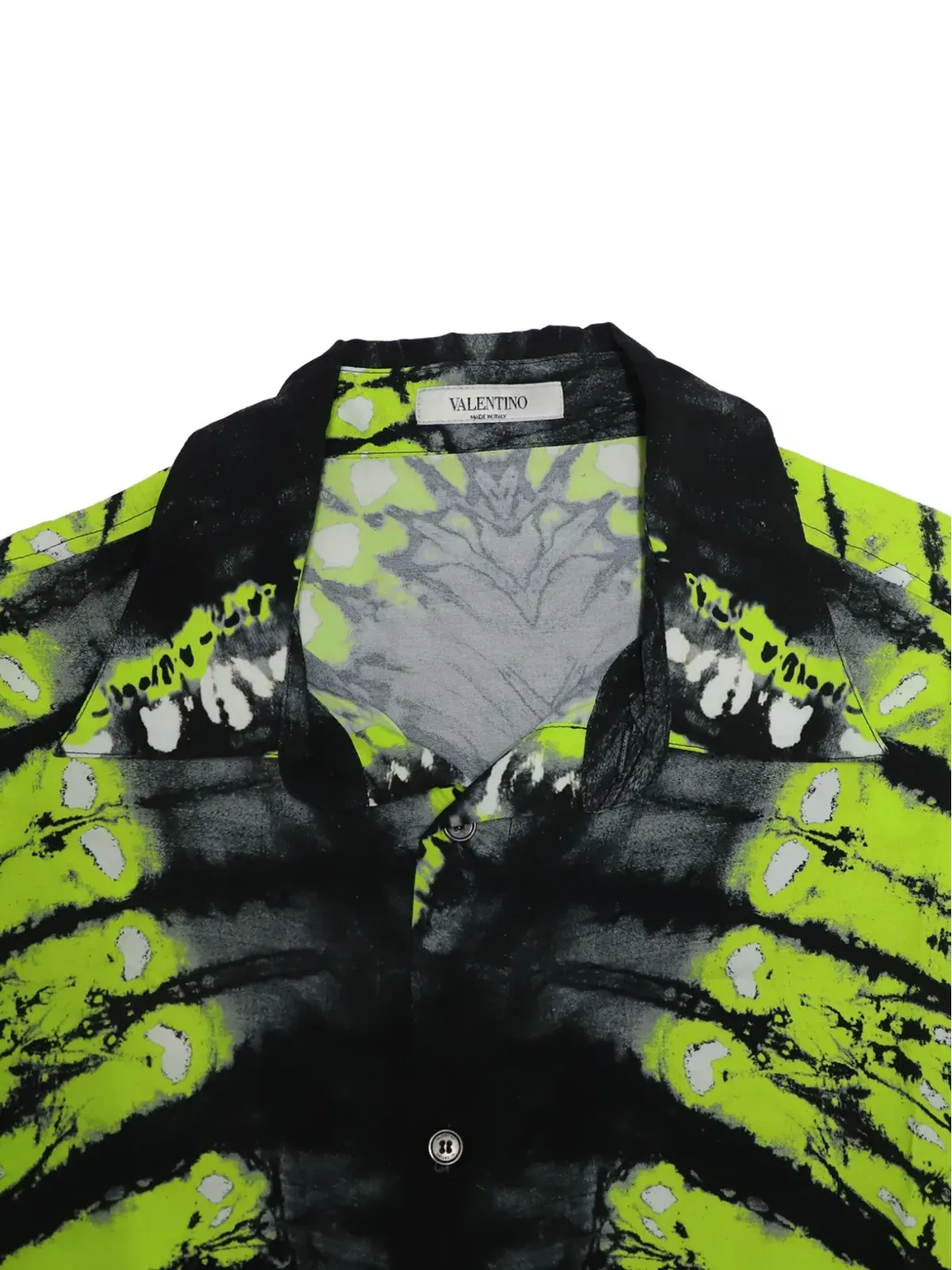 Valentino ビンテージ タイダイ柄ショートスリーブシャツ（ブラック） - 画像3