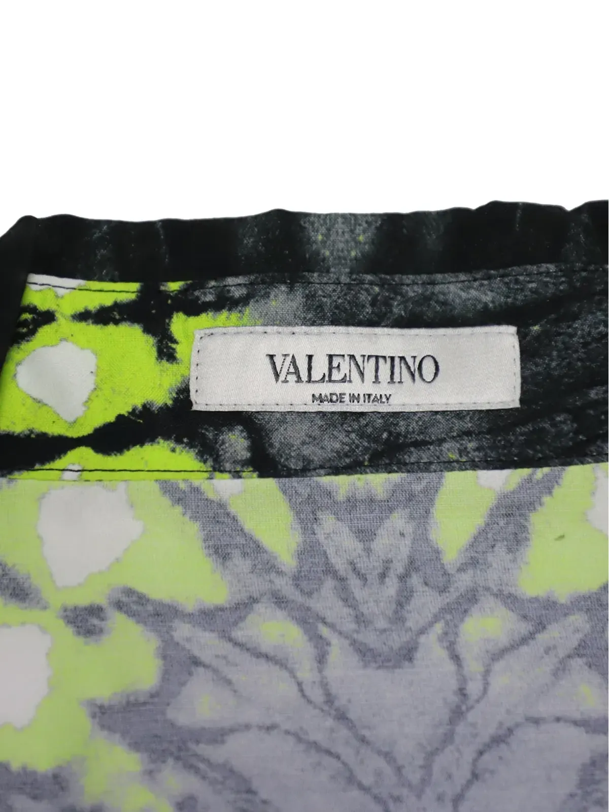 Valentino ビンテージ タイダイ柄ショートスリーブシャツ（ブラック） - 画像4