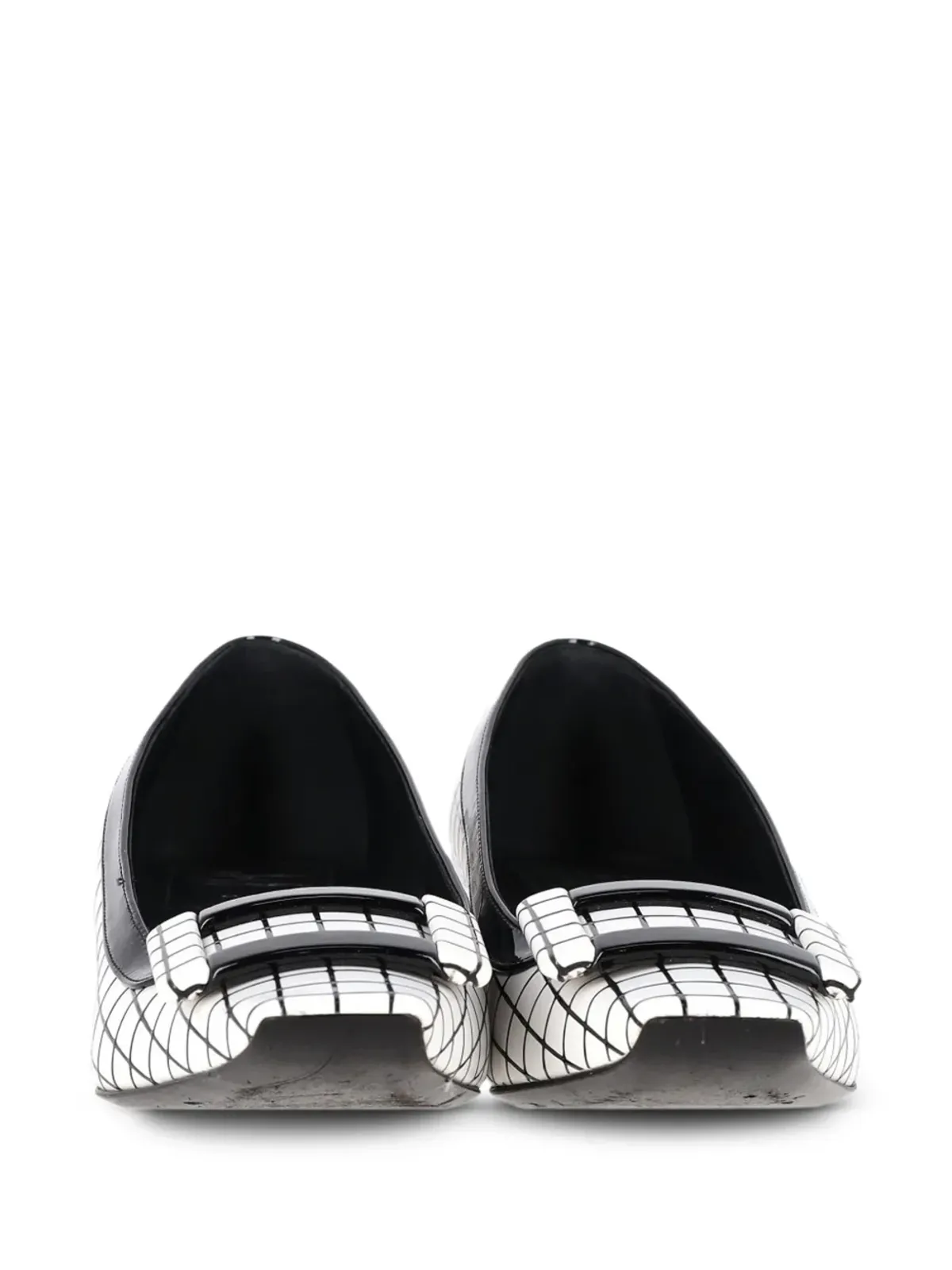 Roger Vivier Vintage グリッドスクエアトゥパンプス - 画像5