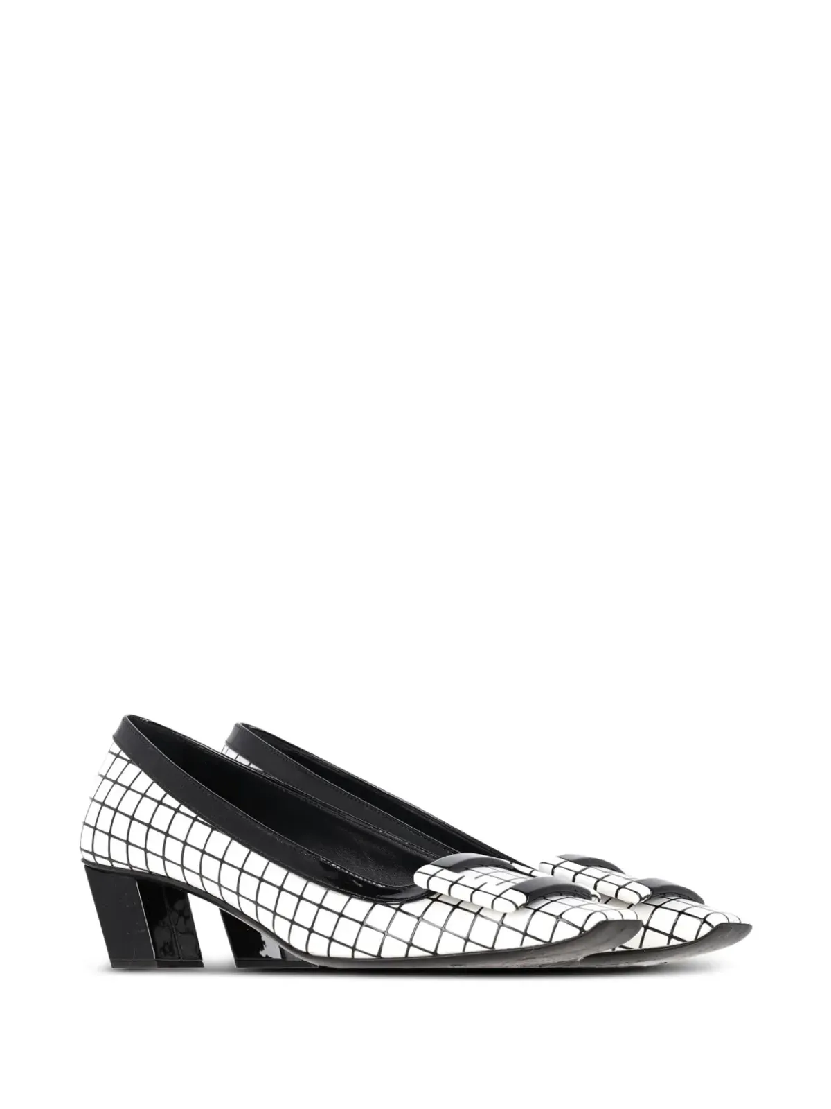 Roger Vivier Vintage グリッドスクエアトゥパンプス - 画像2