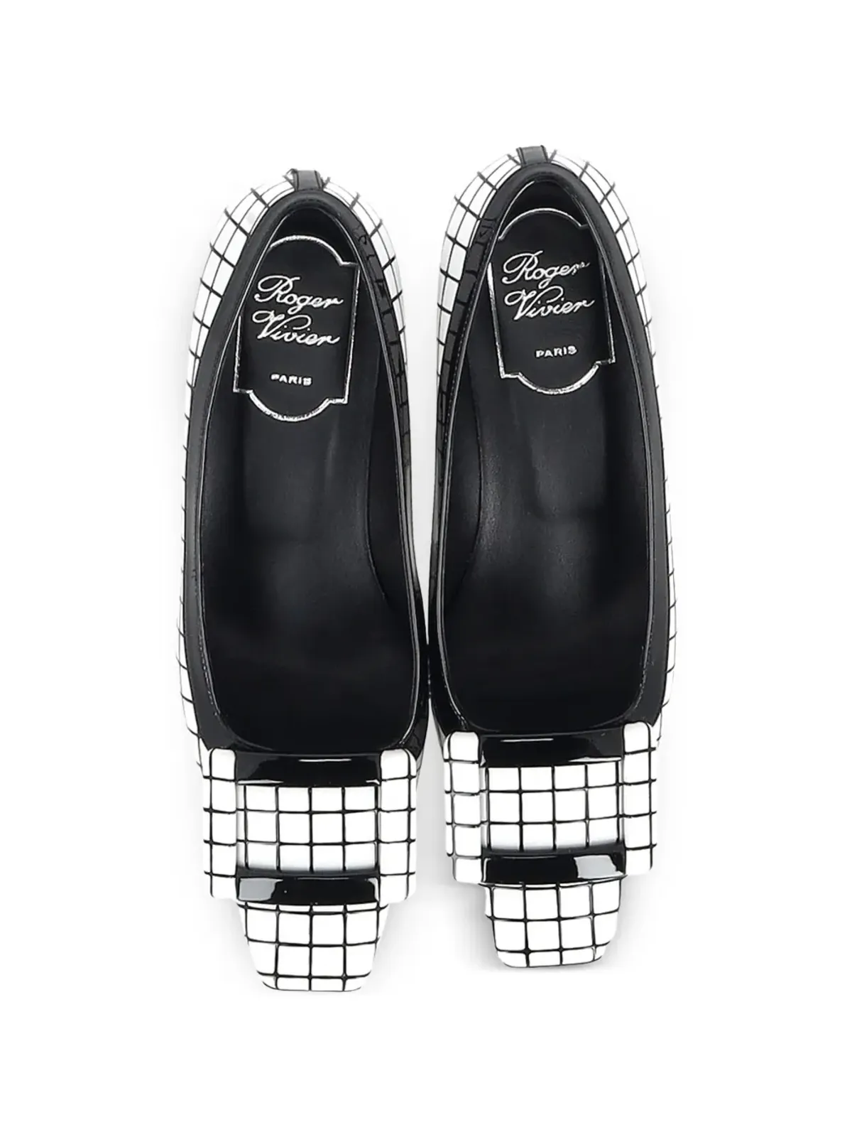 Roger Vivier Vintage グリッドスクエアトゥパンプス - 画像3