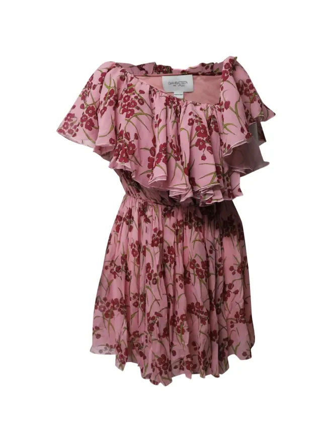 Giambattista Valli Vintage Giambattista Valli Vintage ワンショルダー花柄プリント シルク ミニドレスの商品画像
