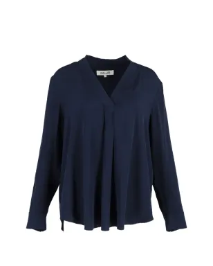 Diane Von Furstenberg Vintage sanorah pleated blouse - Blue - サムネイル1