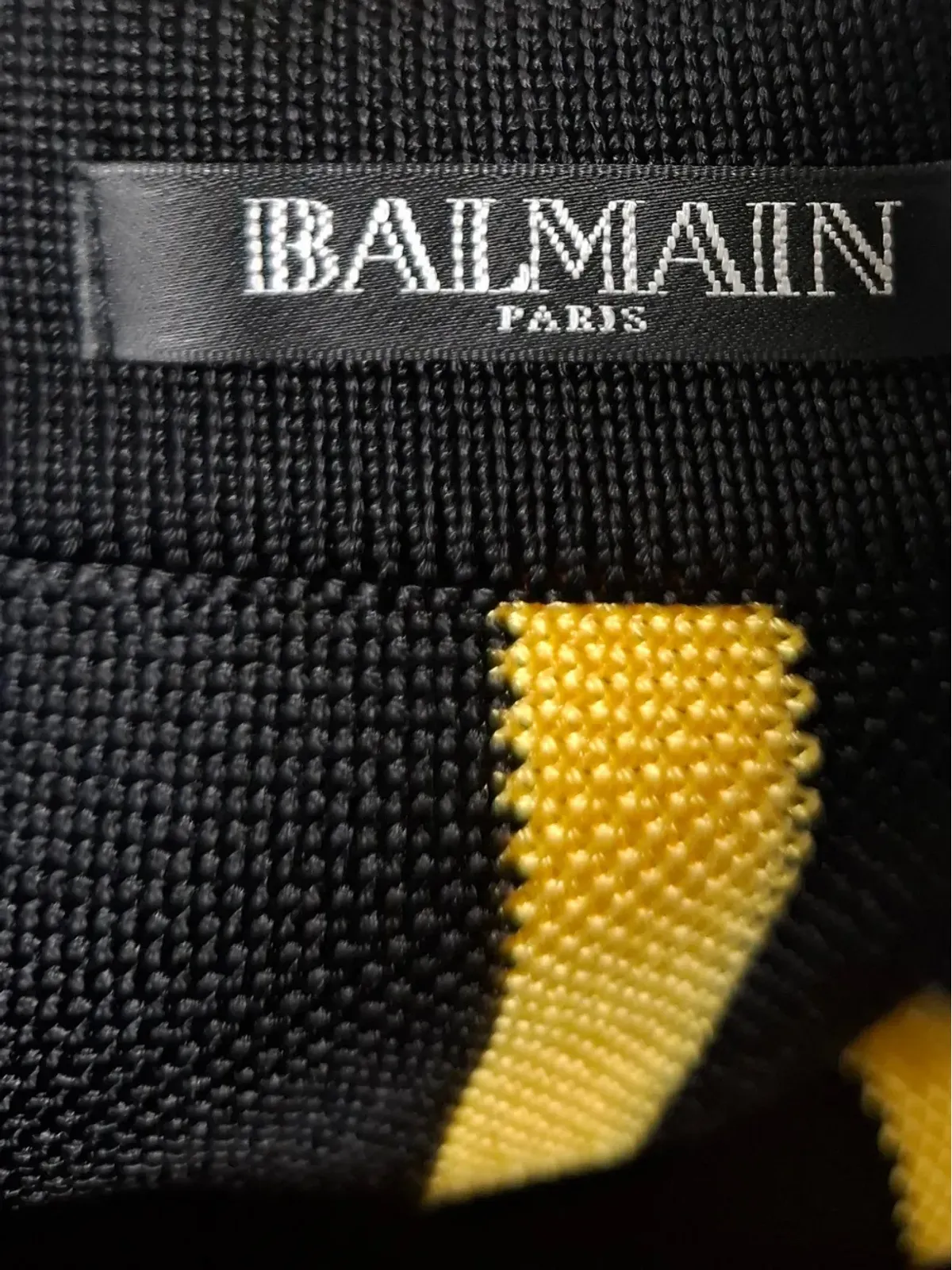 Balmain Pre-Owned ストライプ柄ミディスカート（ブラック） - 画像3