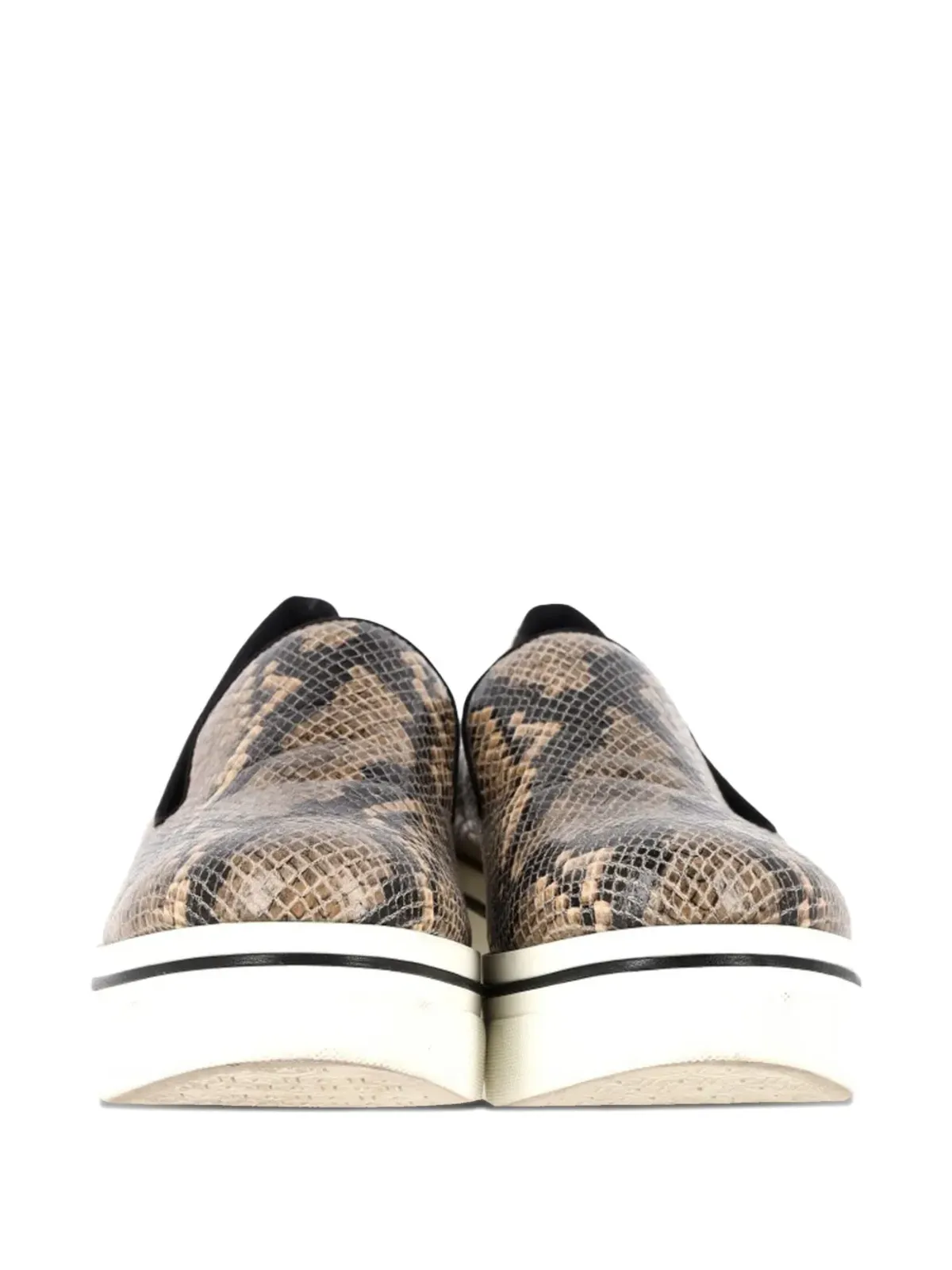Stella McCartney Pre-Owned スネークスキン型押しスニーカー - ブラウン - 画像3