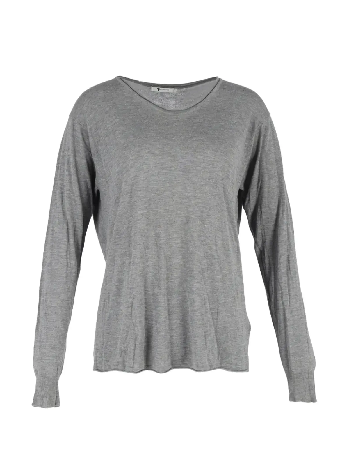 Alexander Wang スクープネック長袖Tシャツ（グレー・ビンテージ） - 画像1