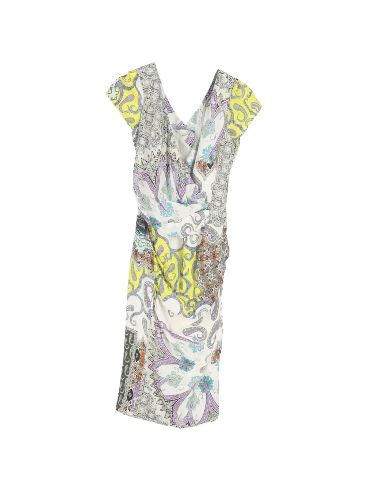 Etro Vintage Vネック プリント ミディドレス - ホワイト - 画像2