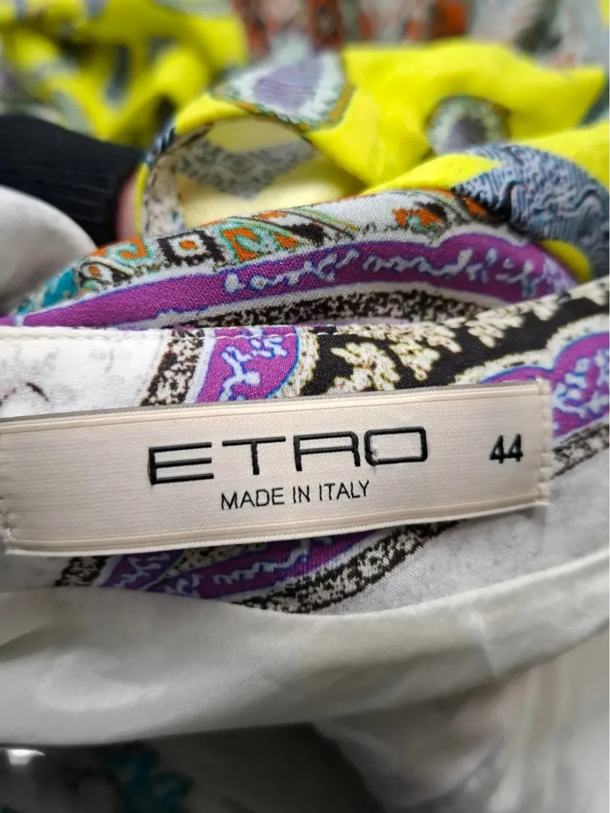 Etro Vintage Vネック プリント ミディドレス - ホワイト - 画像3