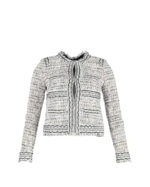 Giambattista Valli Vintage フリンジ付きツイードブレザー - サムネイル1