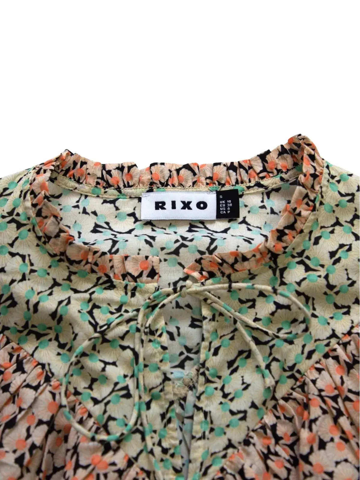 Rixo Danica ruffled floral blouse - Green - 画像4