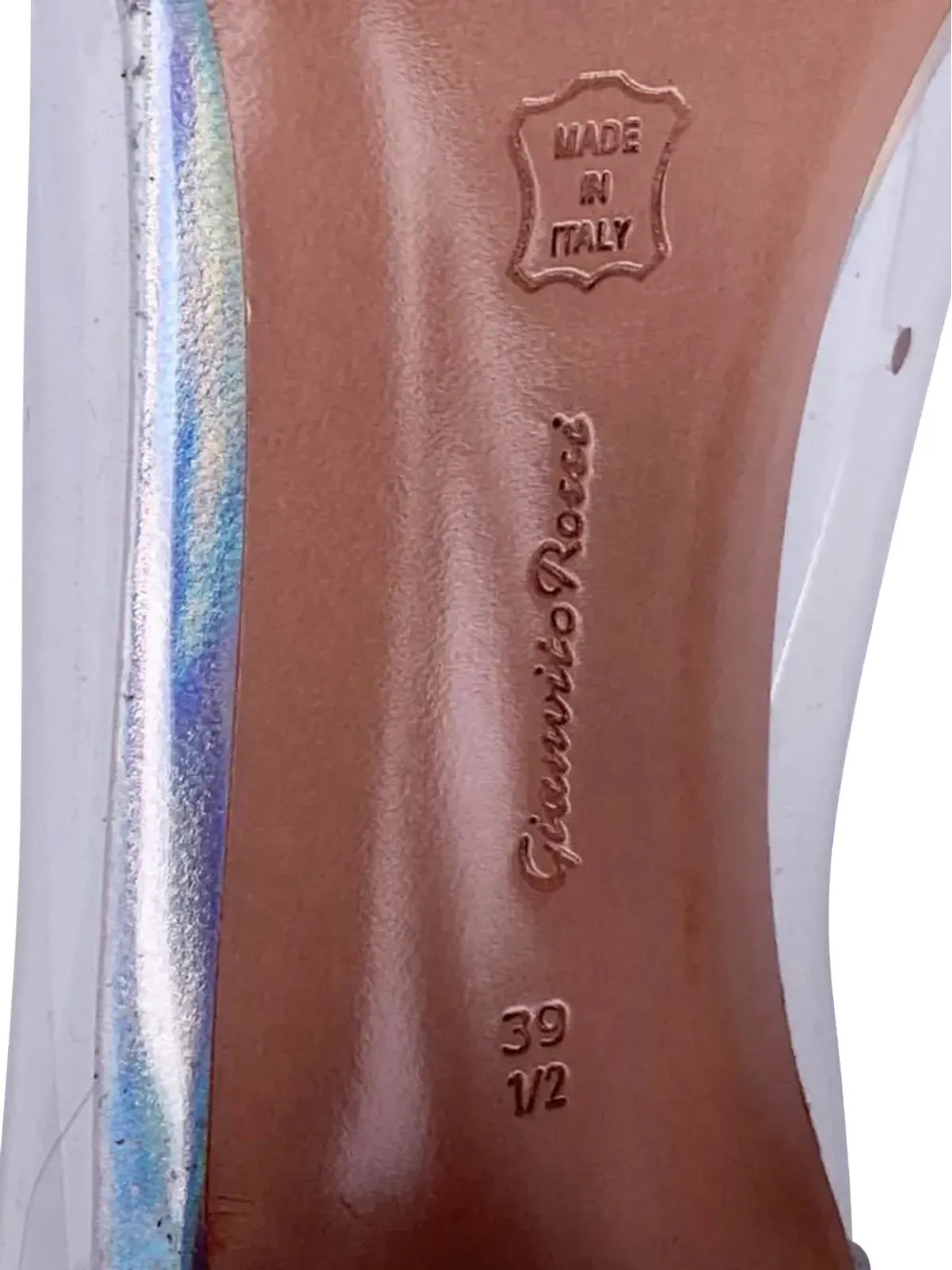 Gianvito Rossi ビンテージ Plexi laser pump - シルバー - 画像5