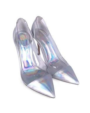 Gianvito Rossi ビンテージ Plexi laser pump - シルバー - サムネイル2