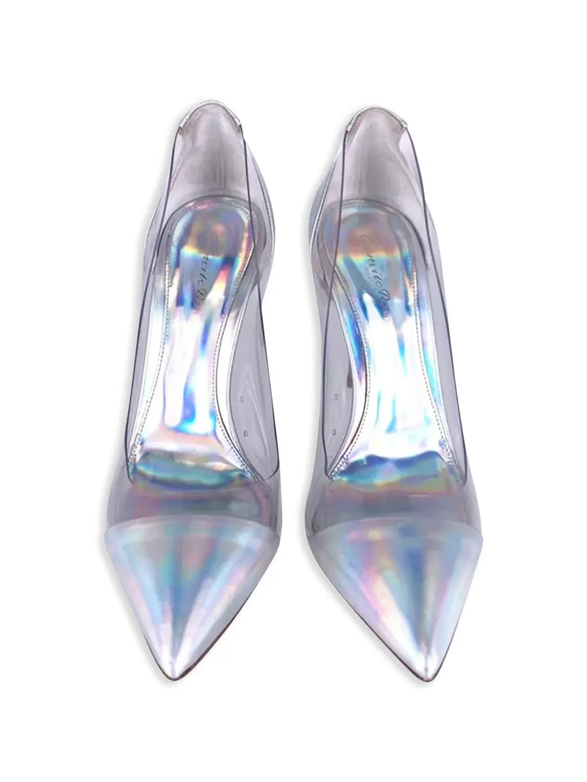 Gianvito Rossi ビンテージ Plexi laser pump - シルバー - 画像3