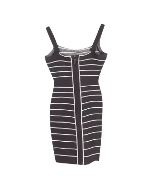 Herve Leger スクエアネックストライプミニドレス - サムネイル2