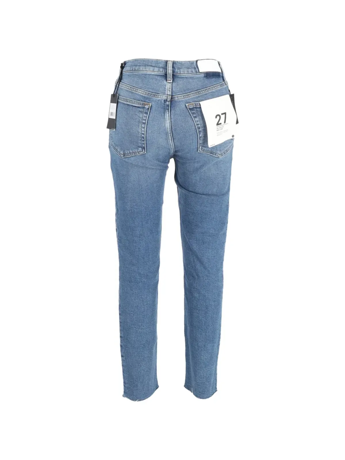 RE/DONE ダメージ加工スリムカットデニムパンツ - ブルー - 画像2