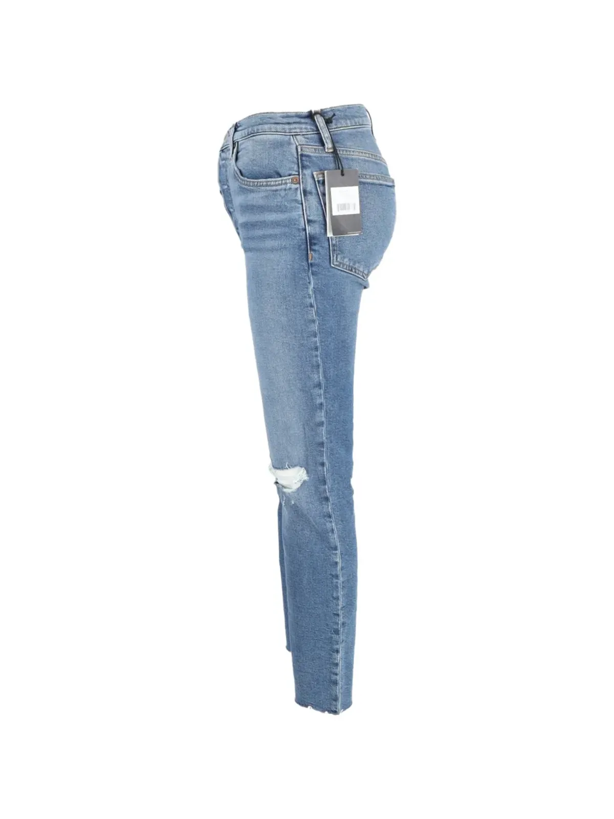 RE/DONE ダメージ加工スリムカットデニムパンツ - ブルー - 画像3