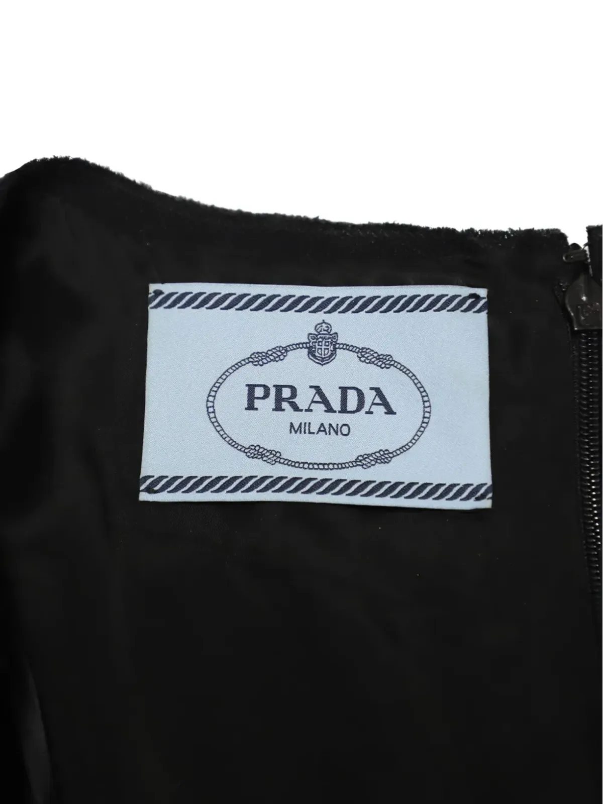 Prada Pre-Owned コントラストステッチ ミディドレス - 画像5