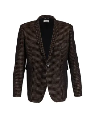 Saint Laurent ビンテージ タキシード ジャカード ブレザー ブラック - サムネイル1