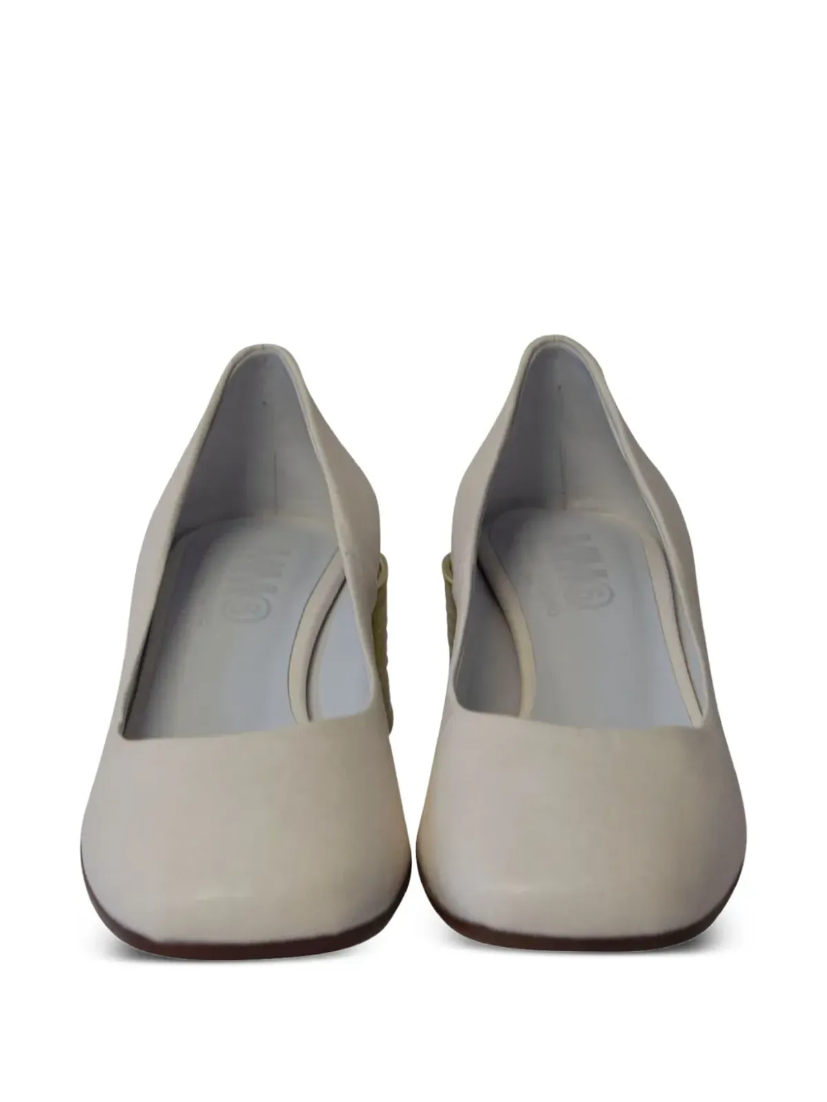 Maison Martin Margiela Pre-Owned ティンキャン レザー パンプス - ホワイト - 画像4