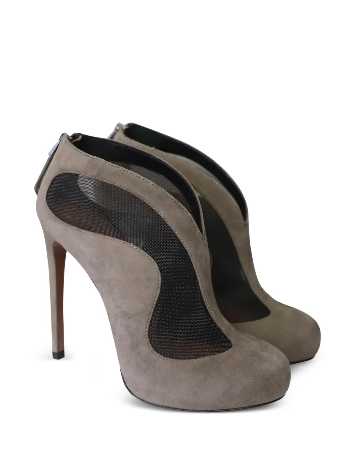 Alaïa Pre-Owned アーモンドトゥ アンクルブーツ - 画像2