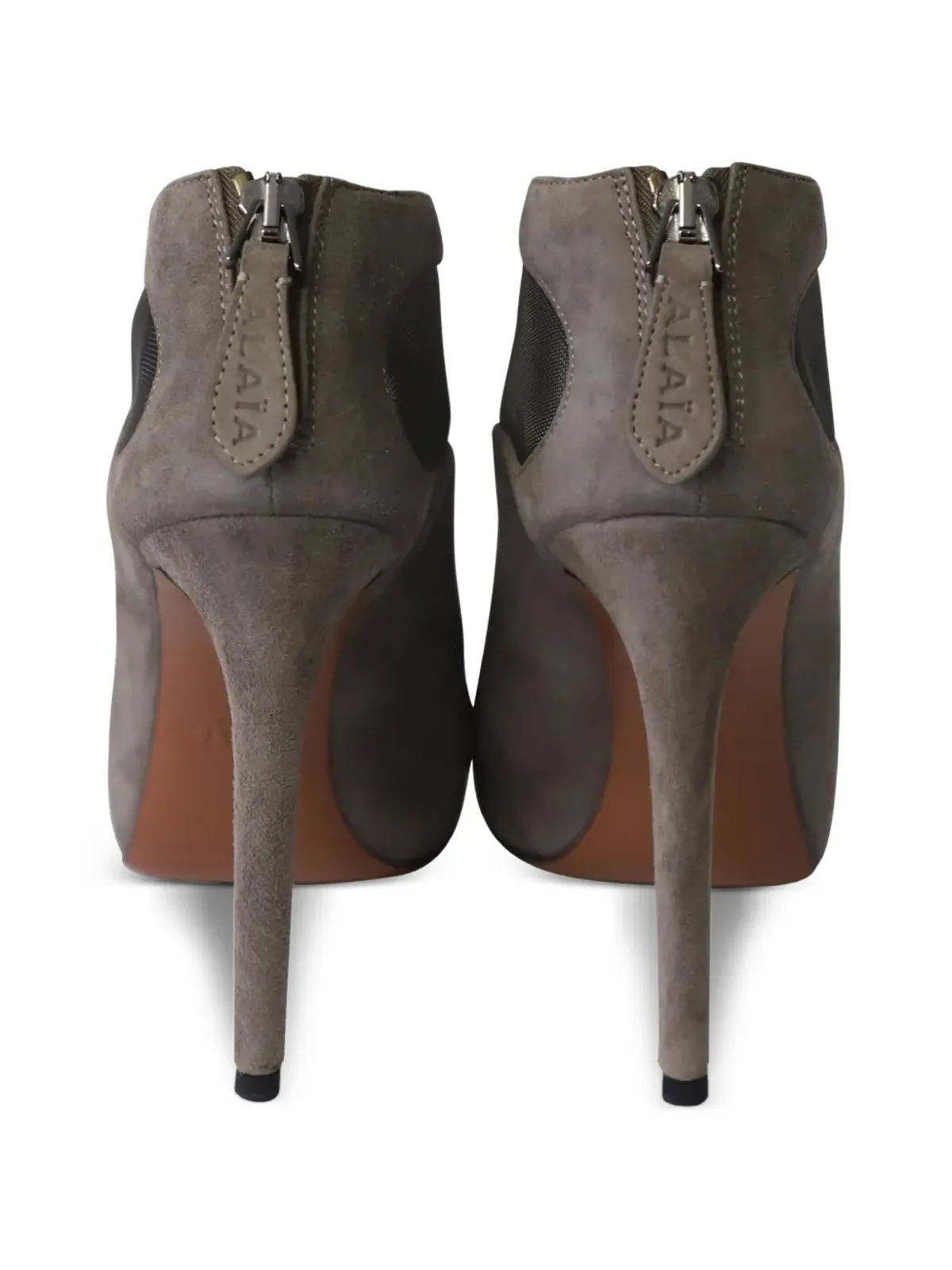 Alaïa Pre-Owned アーモンドトゥ アンクルブーツ - 画像3