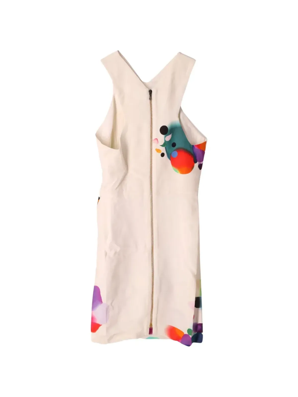 Rm By Roland Mouret ベージュ系プリント柄ホルターネックミニドレス - 画像2