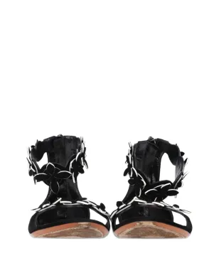 Alaïa Vintage 花モチーフ サンダル - ブラック - サムネイル5