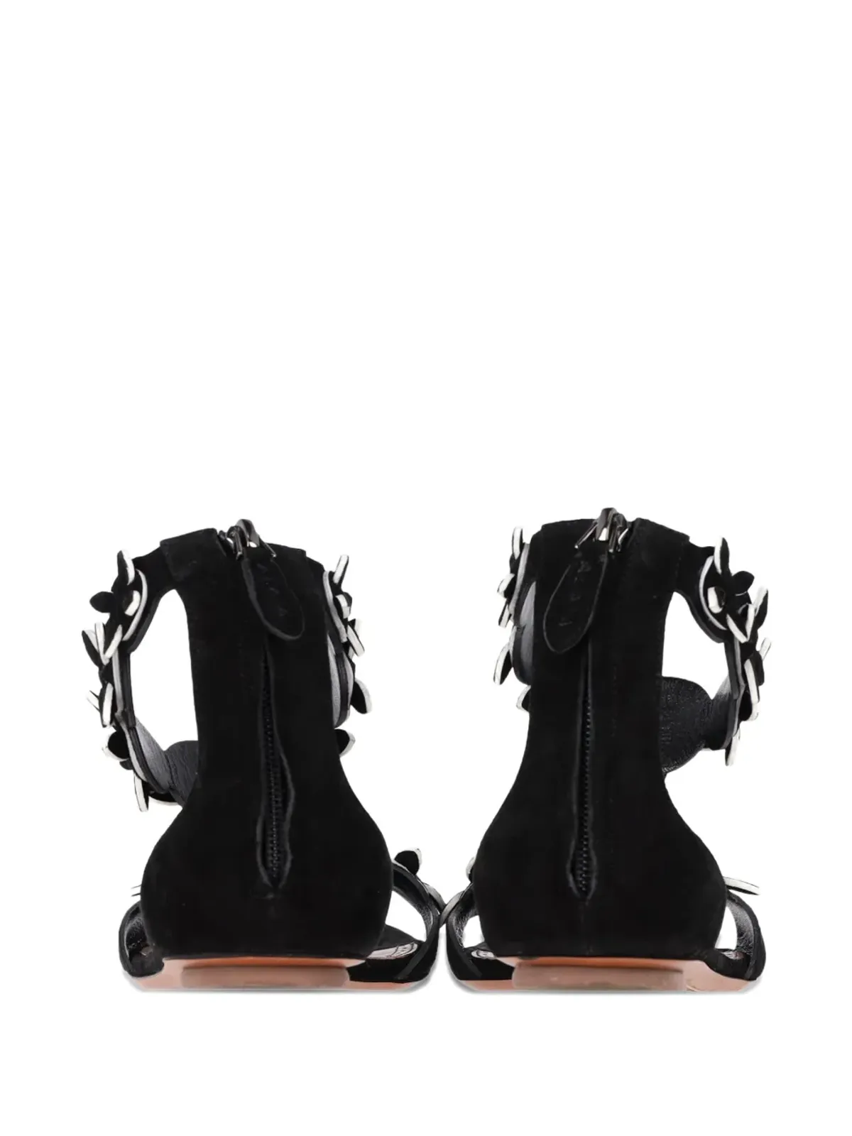 Alaïa Vintage 花モチーフ サンダル - ブラック - 画像3
