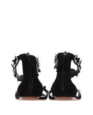 Alaïa Vintage 花モチーフ サンダル - ブラック - サムネイル3