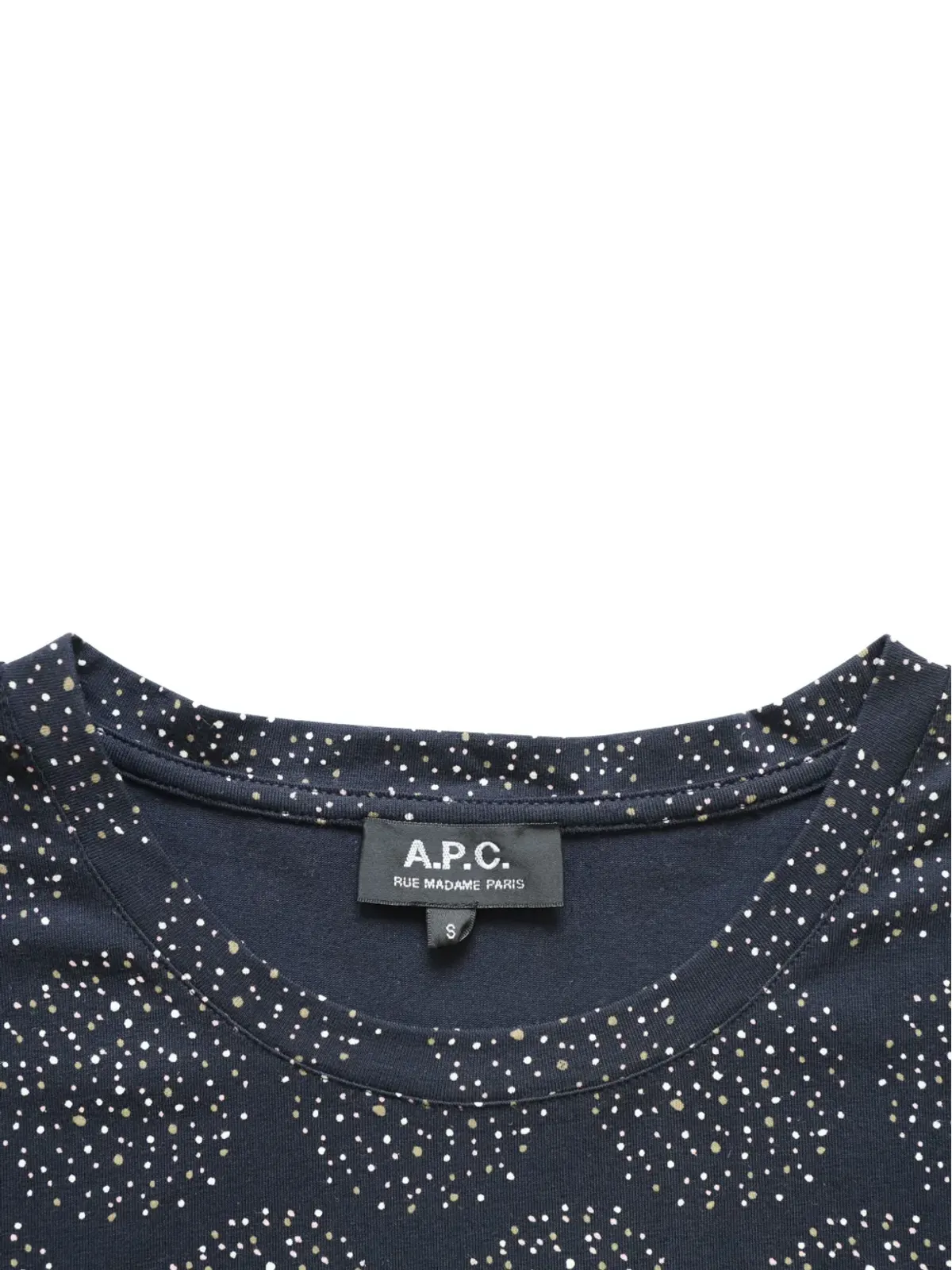 A.P.C. ポルカドット クルーネックTシャツ - ブラック (ビンテージ) - 画像3