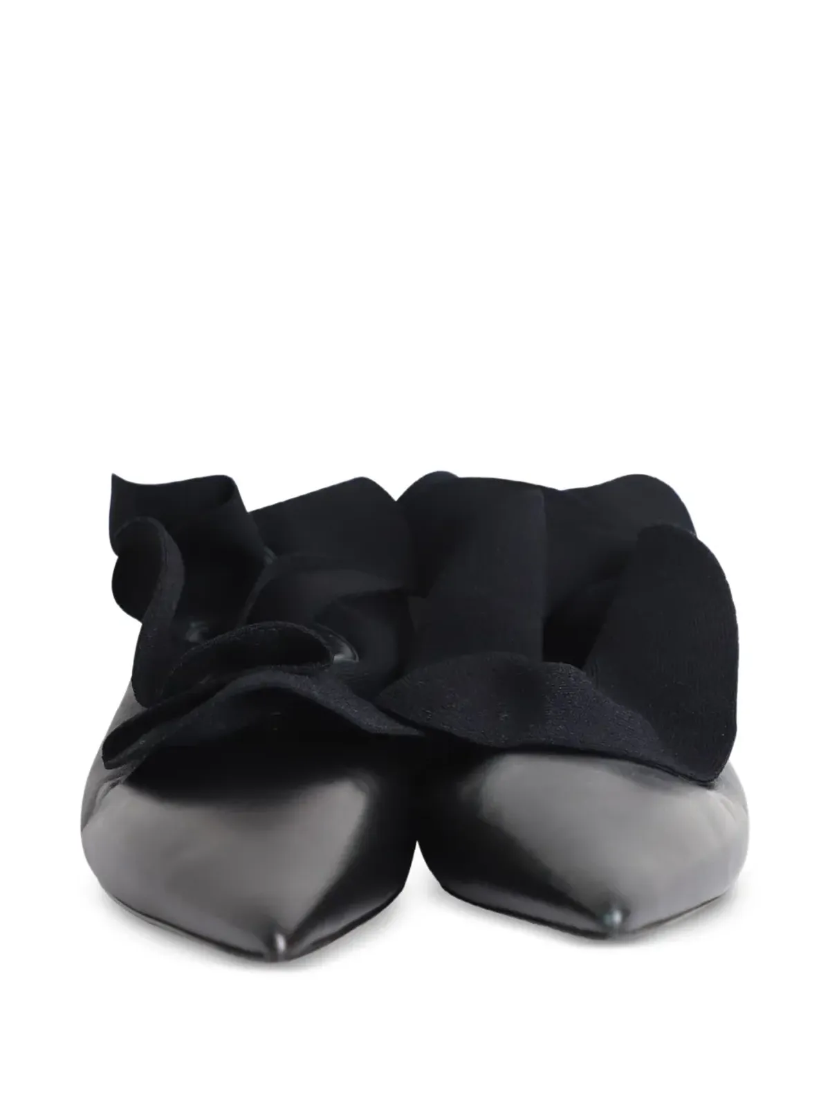Jil Sander Pre-Owned フリル付きポインテッドトゥパンプス - ブラック - 画像5