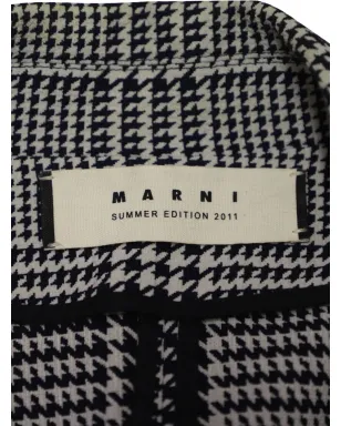 Marni Pre-Owned クロップドチェック柄ジャケット ブラック - サムネイル5