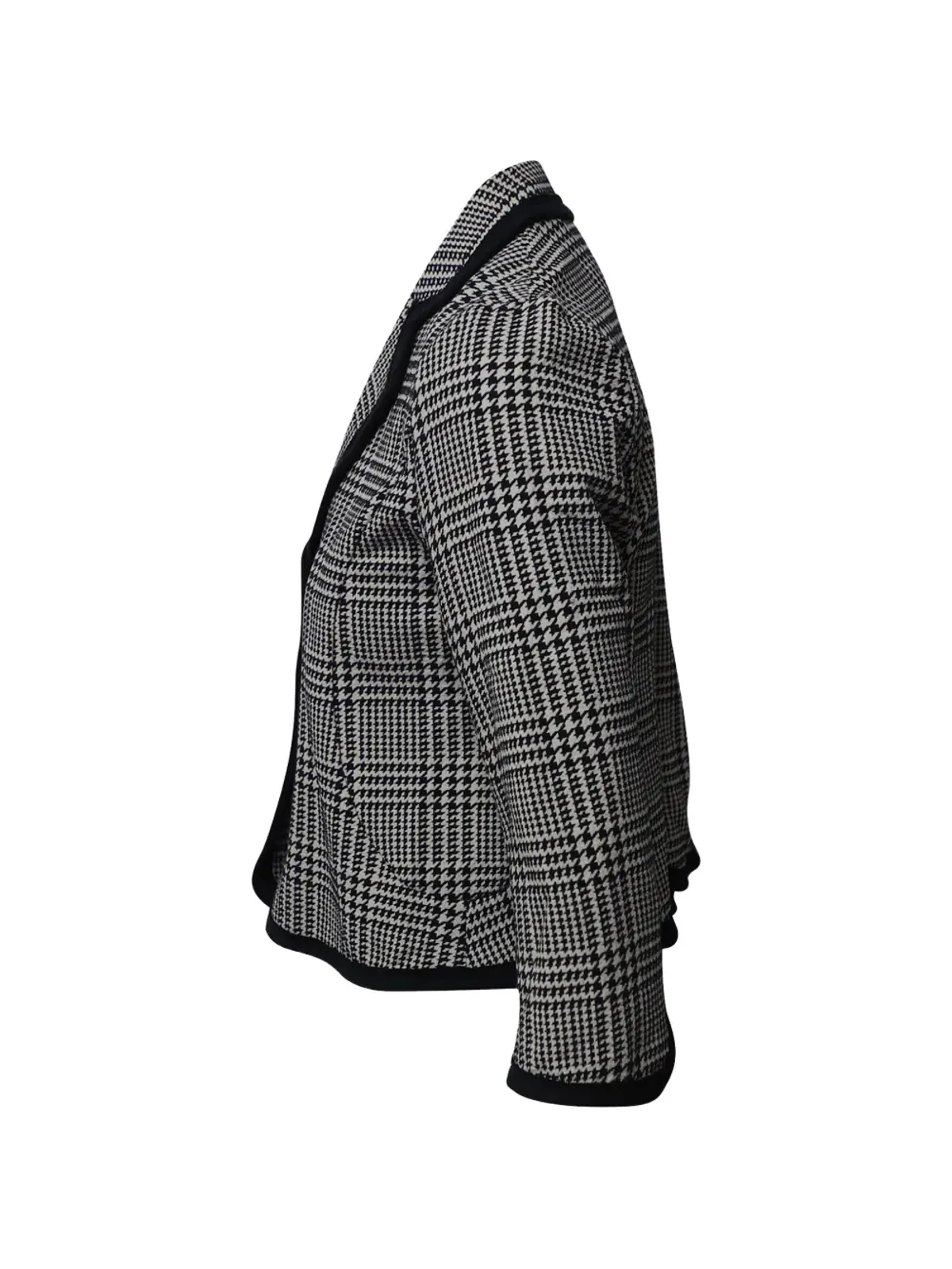 Marni Pre-Owned クロップドチェック柄ジャケット ブラック - 画像2