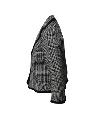 Marni Pre-Owned クロップドチェック柄ジャケット ブラック - サムネイル2