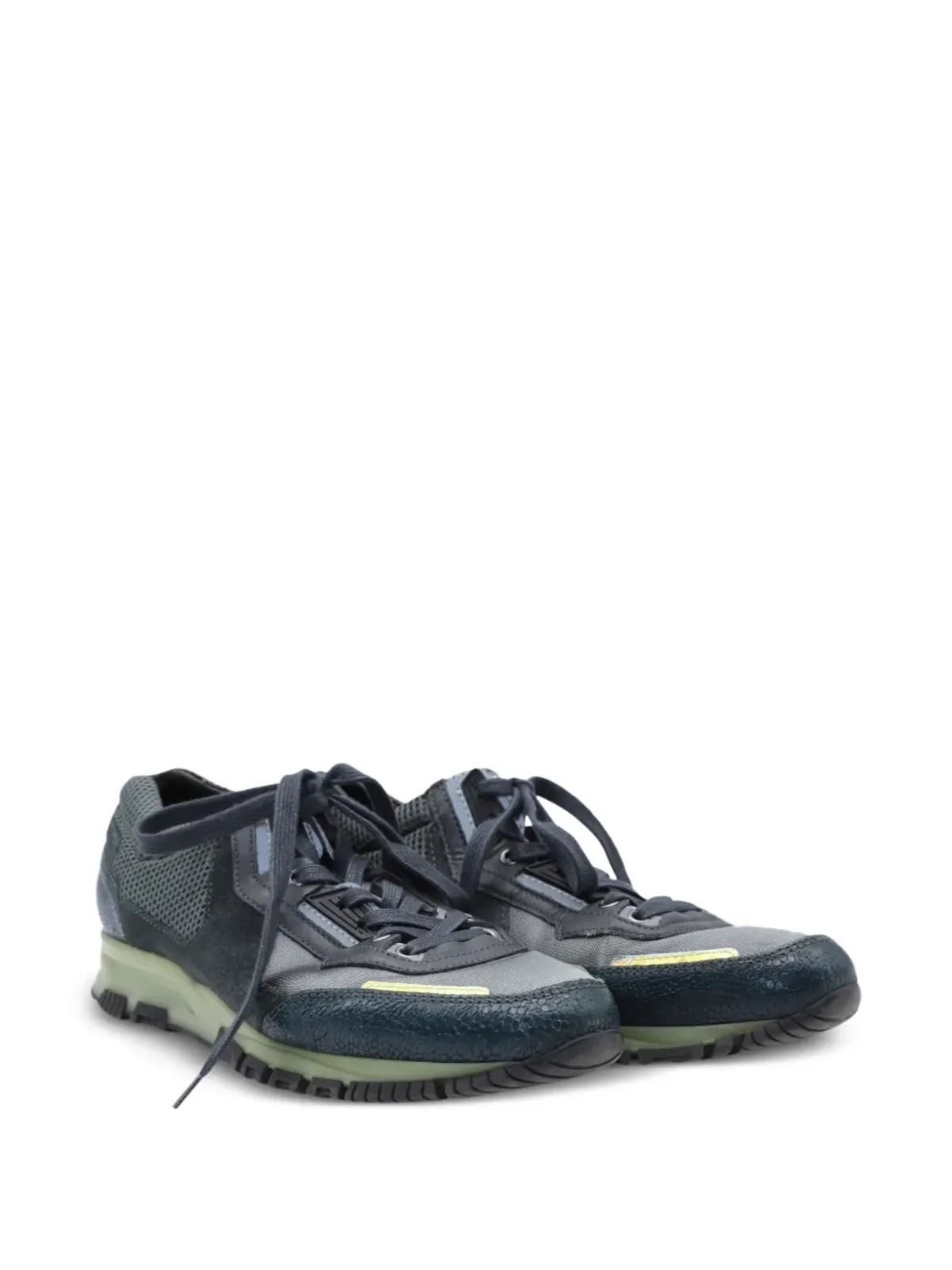 Lanvin Pre-Owned テクスチャードレザー スニーカー - グレー - 画像2