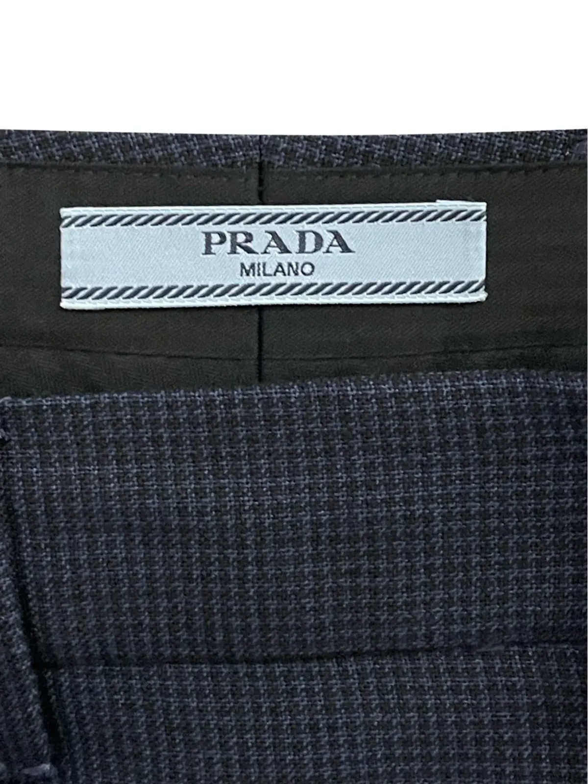 Prada Pre-Owned チェック柄の隠しファスナー付きパンツ - 画像3