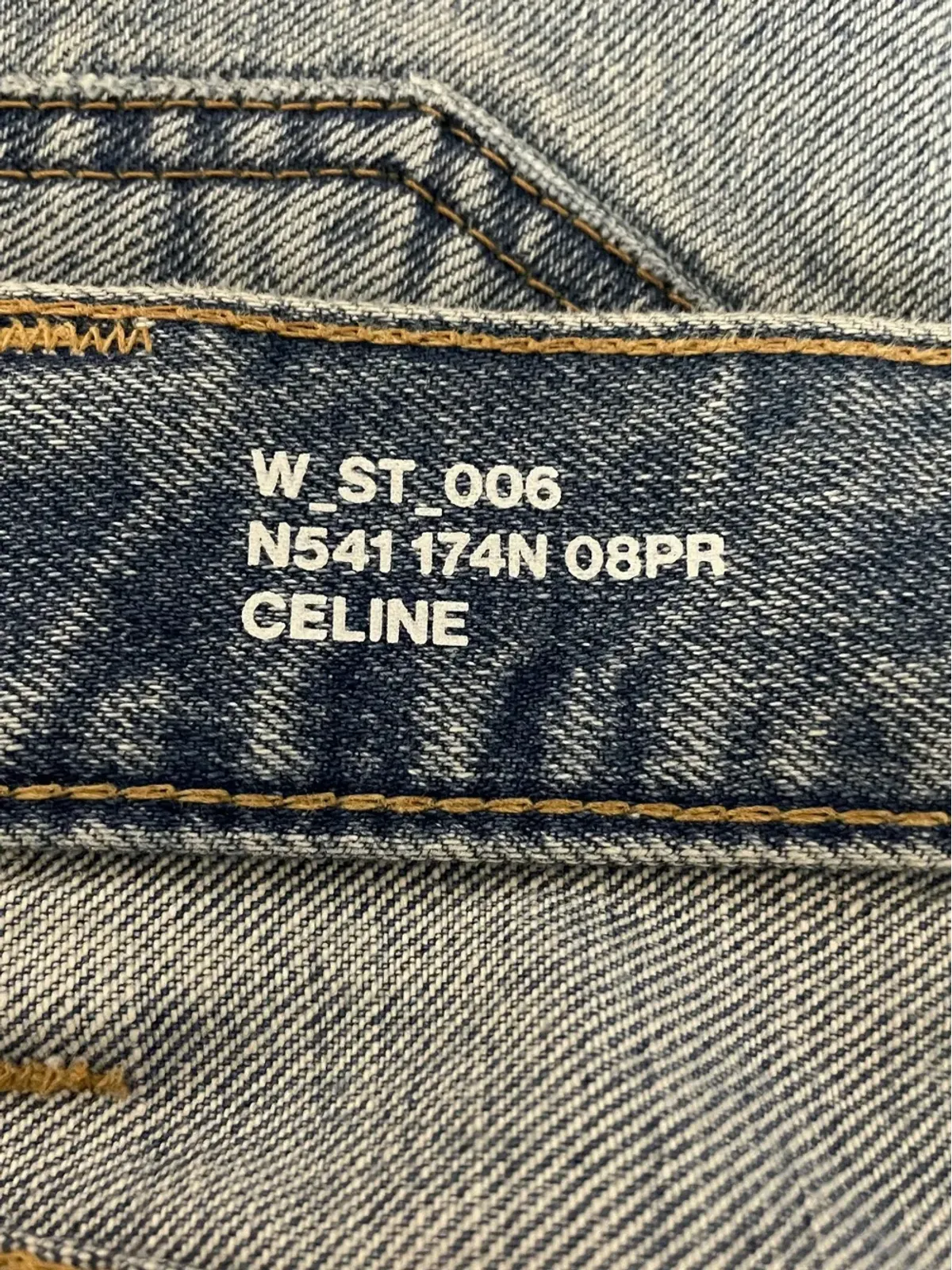 Celine ビンテージ リップドウォッシュデニムジーンズ ブルー - 画像3