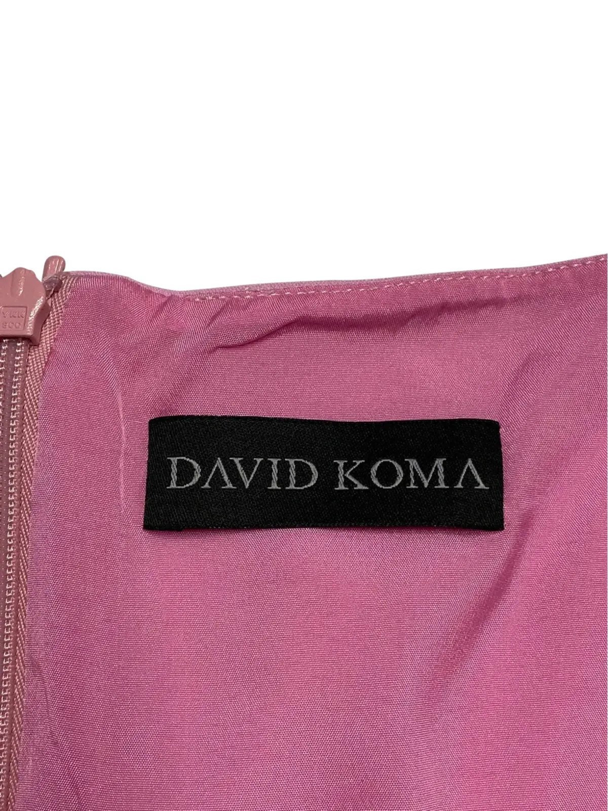 David Koma 飾り付きアシンメトリードレス - ピンク - 画像4