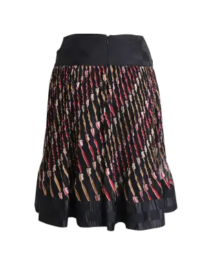 Anna Sui Vintage シルクプリーツプリントスカート - サムネイル2